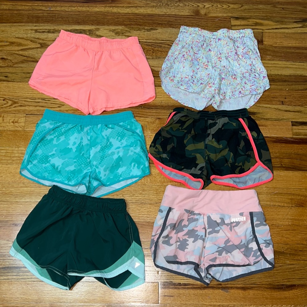 Bundle of active sport shorts for girls